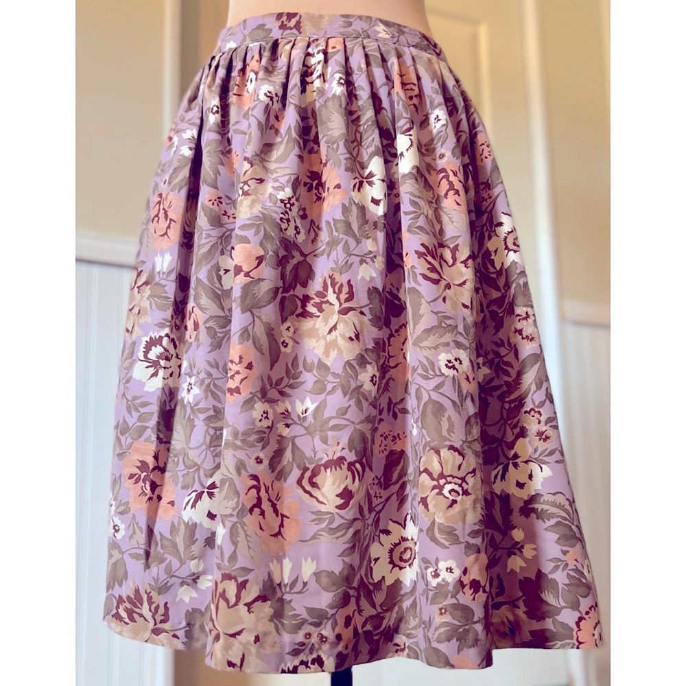 Vintage 1970’s Bryn Mawr Division of Bobbie Brooks Purple Floral Skirt